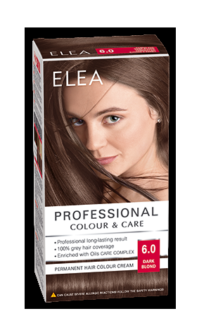 ELEA PERMANENT HAIR COLOUR CREAM 6.0 DARK BLOND 123ML