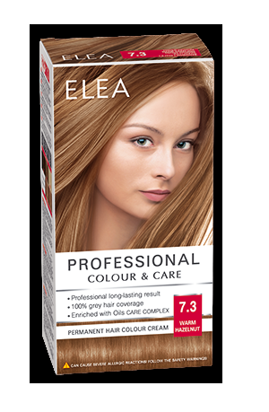 ELEA PERMANENT HAIR COLOUR CREAM 7.3 WARM HAZELNUT 123ML