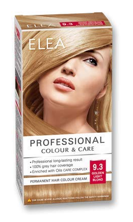 ELEA PERMANENT HAIR COLOUR CREAM 9.3 GOLDEN LIGHT BLOND 123ML