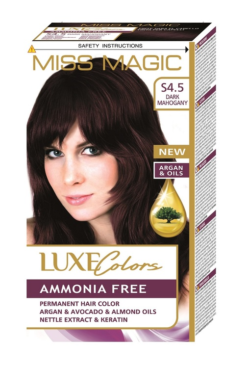 MISS MAGIC LUXE COLOUR AMMONIA FREE S4.5 DARK MAHOGANY