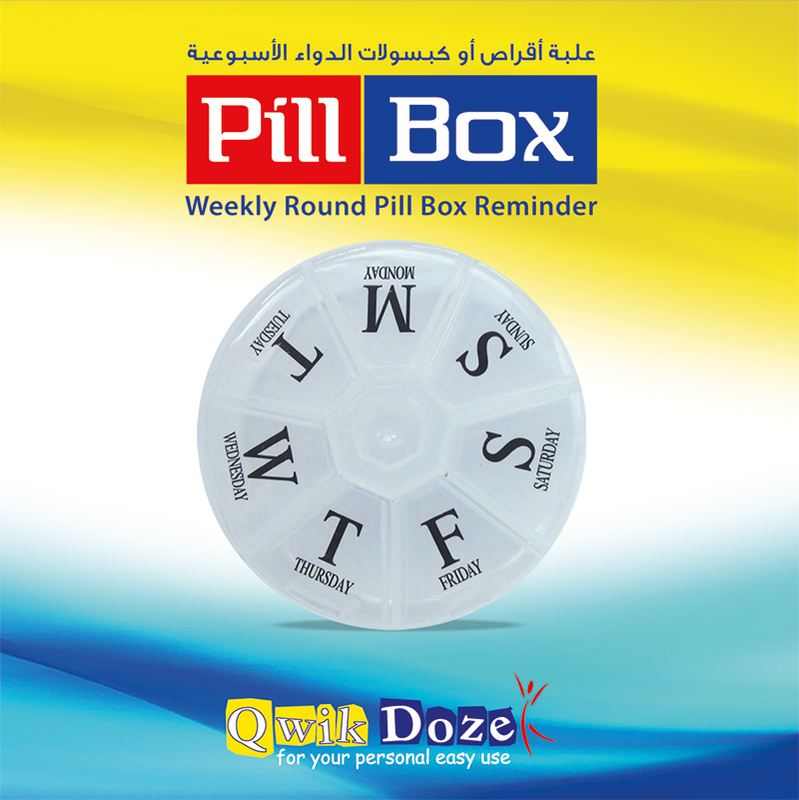 [I138803] QWIK DOZE 7DAYS PILL BOX TRANSPARENT,ROUND