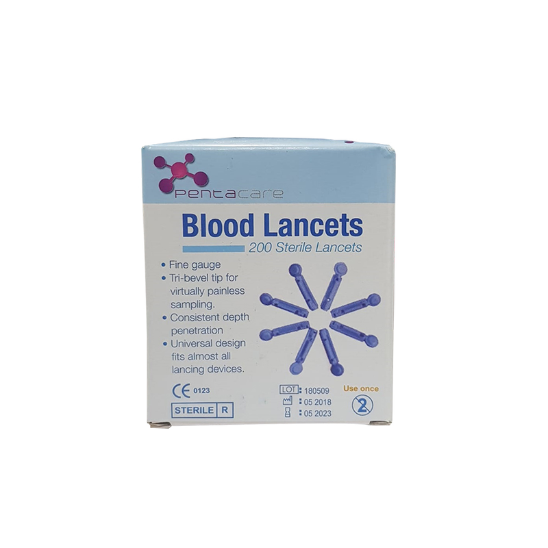 PENTACARE BLOOD LANCETS 200 STERILE LANCETS