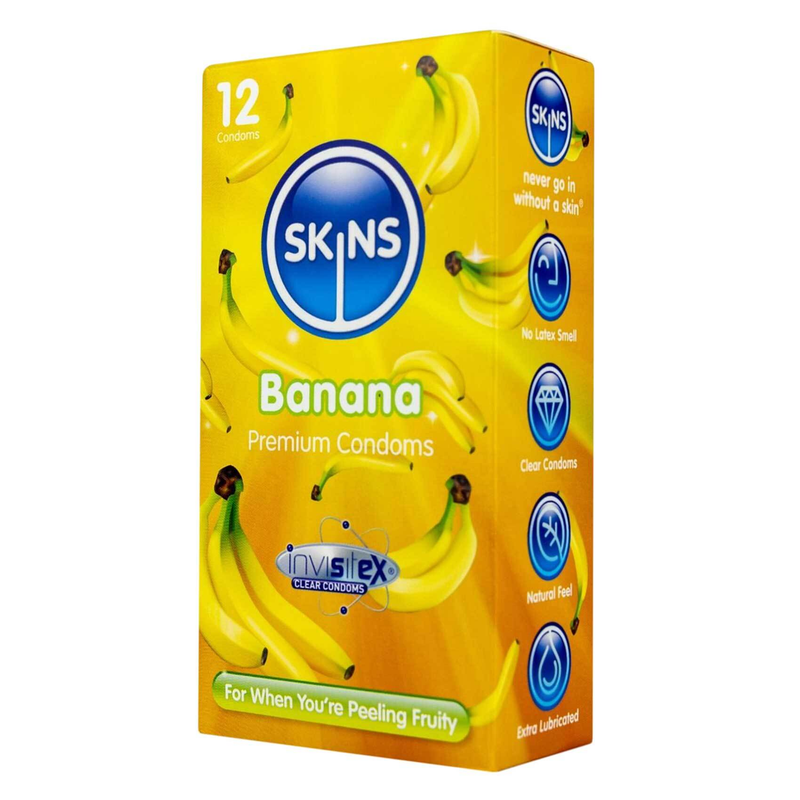 [I139057] SKINS BANANA 12 CONDOMS