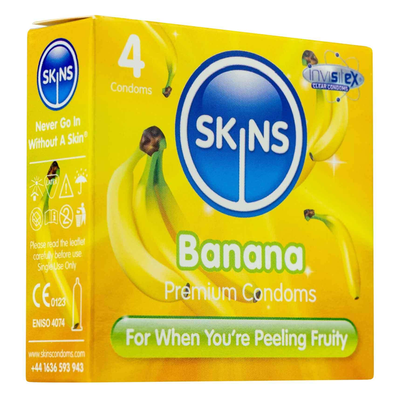 SKINS BANANA 4 CONDOMS