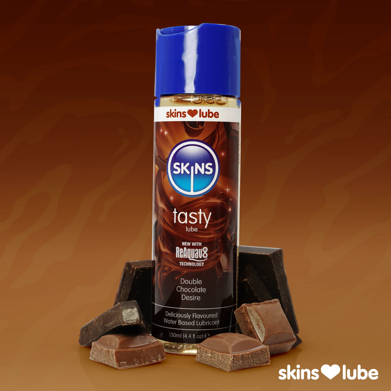 [I139060] SKINS TASTY DOUBLE CHOCOLATE DESIRE LUBE 130 ML