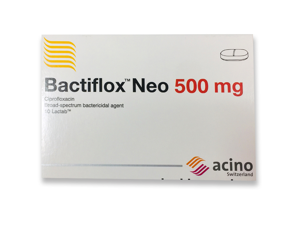 BACTIFLOX NEO 500 MG 10 TABLETS