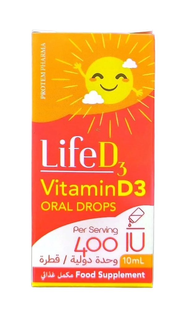 LIFE D3 VITAMIN D3 400IU ORAL DROPS 10 ML