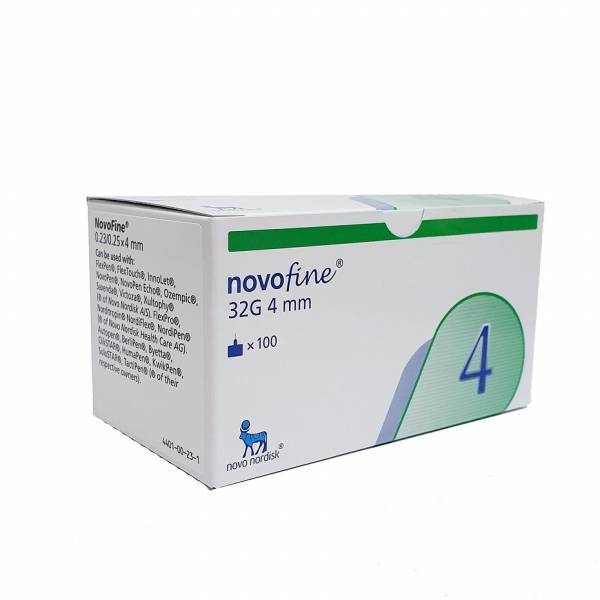 NOVOFINE NEEDLES PEN 32 G X 4 MM 100'S