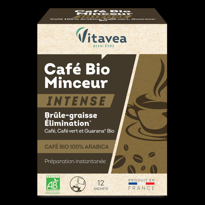 VITAVEA CAFE BIO MINCEUR INTENSE ARABICA 12 SACHETS