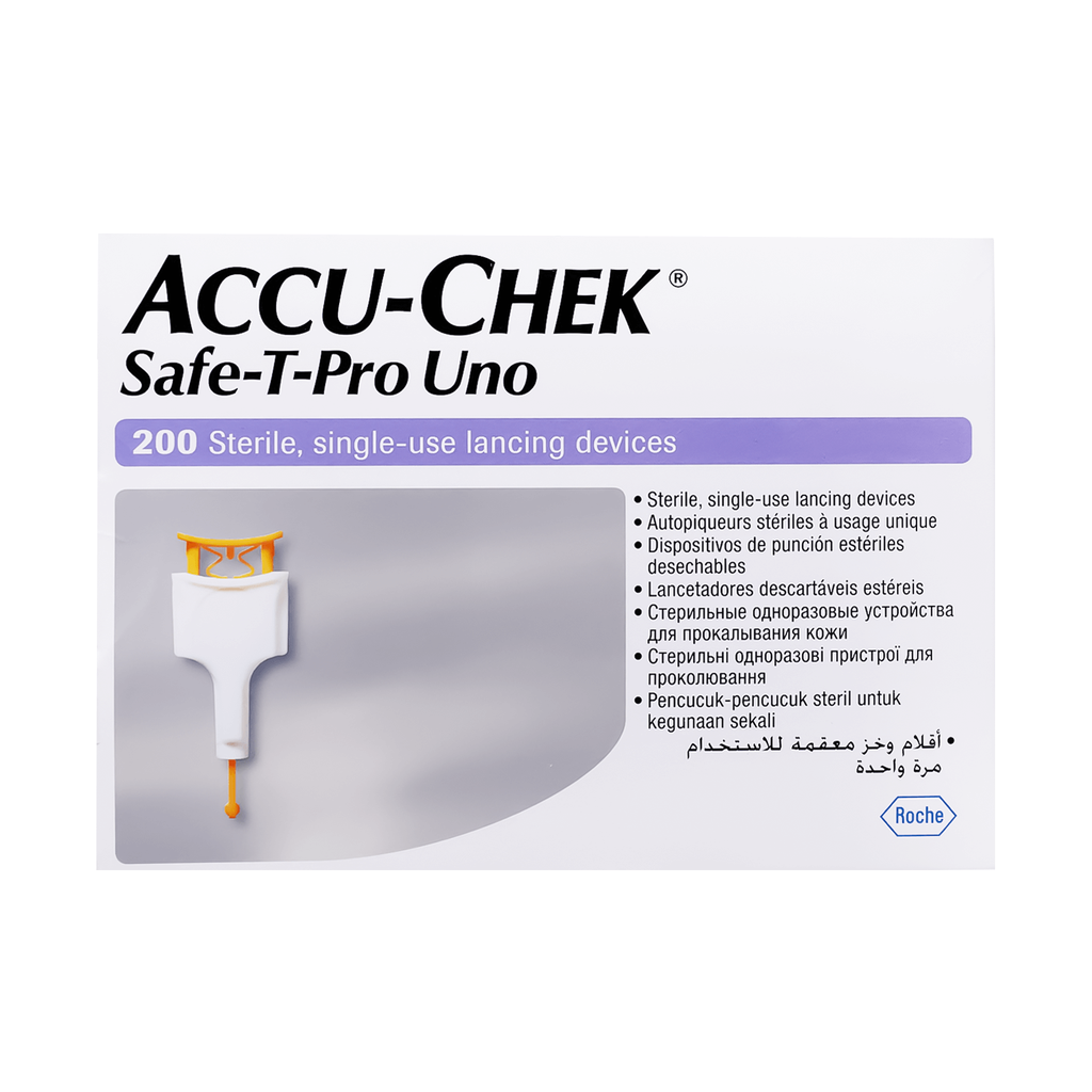 ACCU-CHEK SAFE-T-PRO UNO 200 STERILE LANCETS