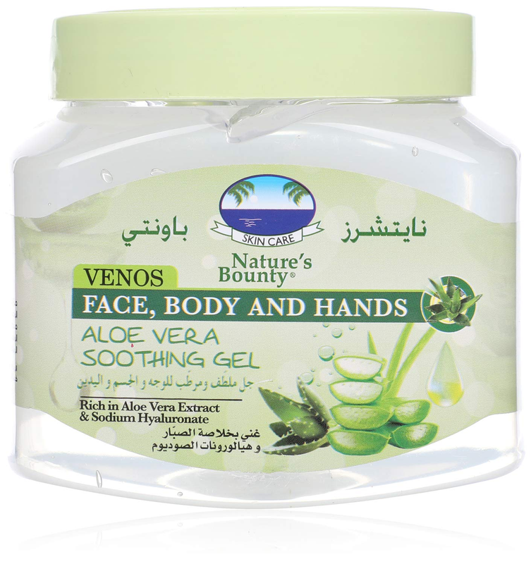 NATURE'S BOUNTY VENOS FACE BODY & HANDS ALOEVERA SOOTHING GEL 560 ML