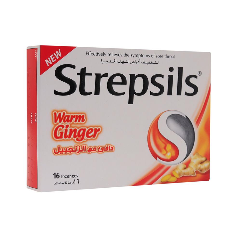 STREPSILS WARM GINGER 16 LOZENGES