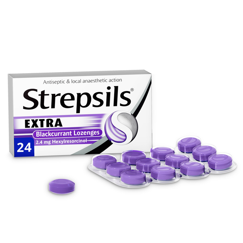 STREPSILS EXTRA B.CURRANT 24 LOZENGES