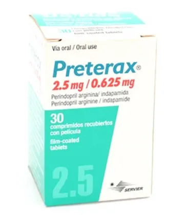 PRETERAX ARGININE 2.5MG/0.625MG 30TABLETS