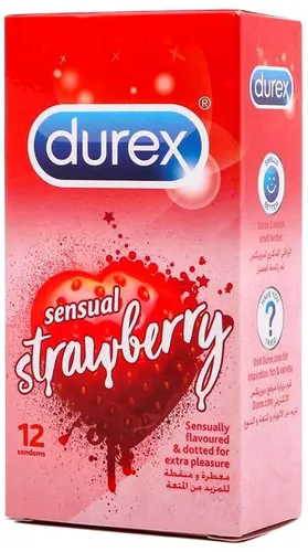 DUREX SENSUAL STRAWBERRY 12 CONDOMS