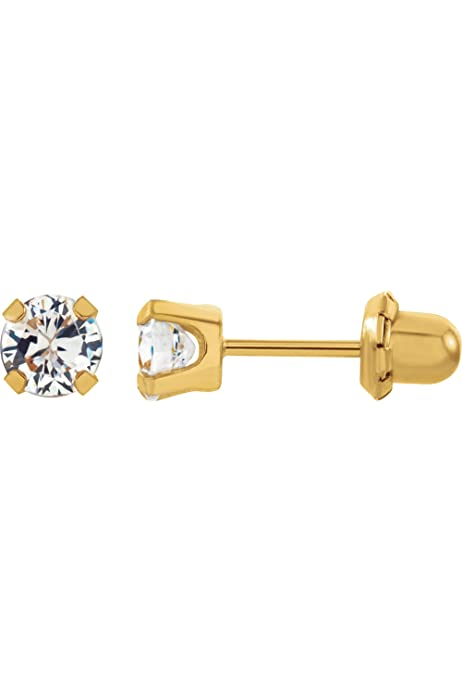 [I141572] 148 18K GOLD DIAMOND POINT EARING