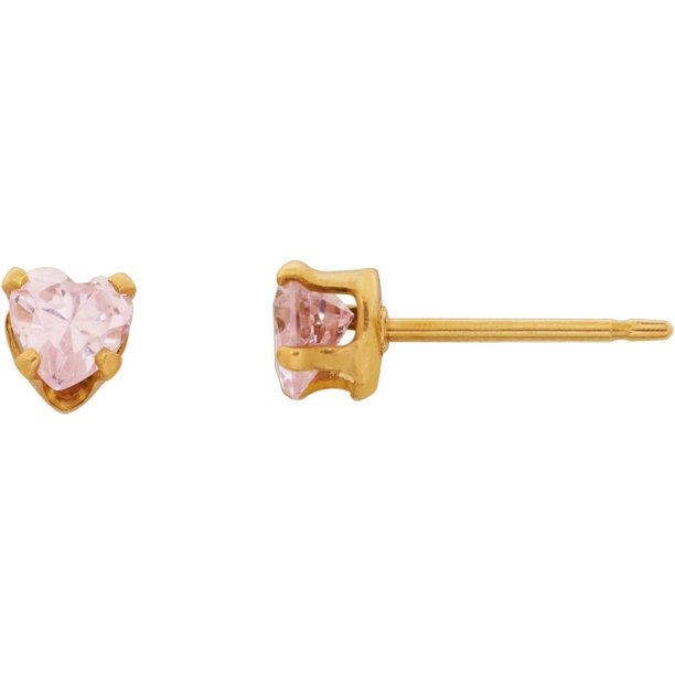 [I141575] 145 18K GOLD HEART DIAMOND 2 5MM