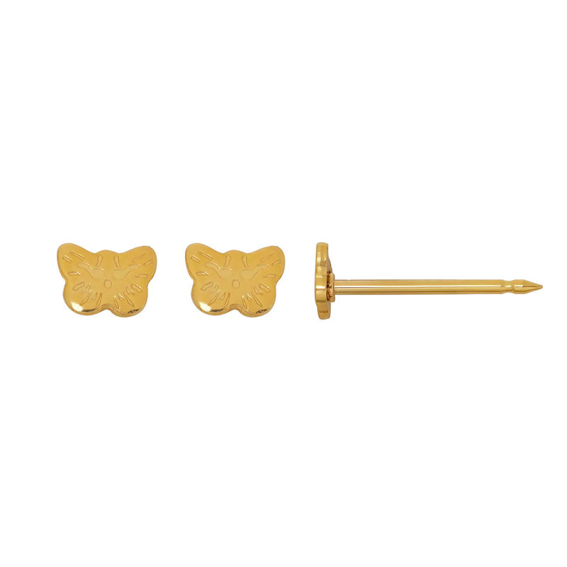 [I141580] 125 18K GOLD PLATED NEW BATTERFLY CHECK