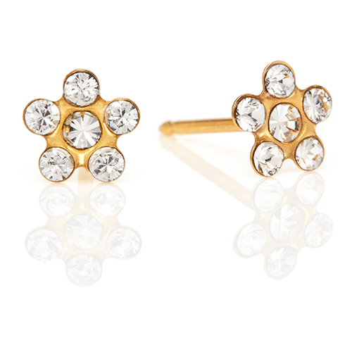 [I141582] 132 18K GOLD PLATED FLOWER 1 5 MM