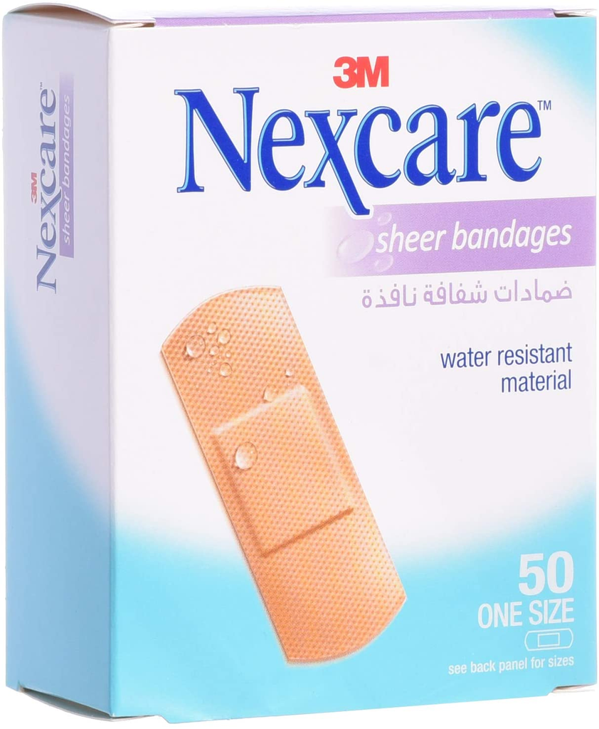 NEXCARE SHEER 50 ONE SIZE BANDAGES