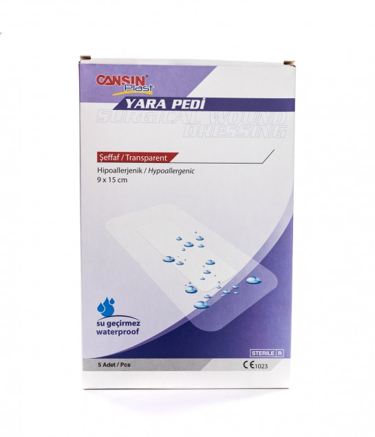 [I141610] كانسين بلاست لاصق طبي شفاف بعد العمليات الجراحية 9*10  سم 5  قطعة