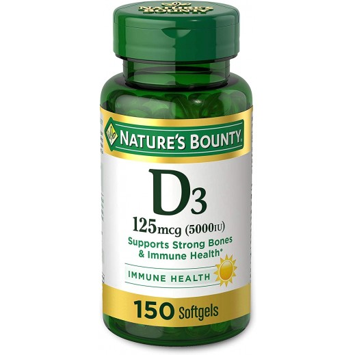 NATURE'S BOUNTY VITAMIN D3 5000IU 150 SOFTGELS