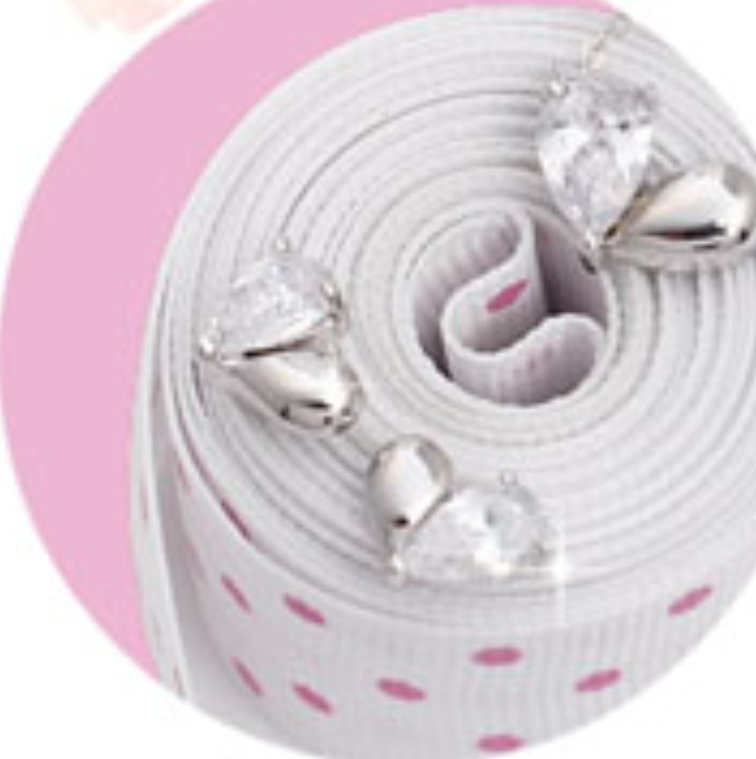 [I141702] 162  قلب فضة مرصع بالألماس بقطر 8  مم.