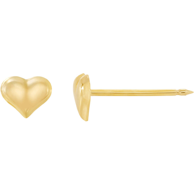 [I141713] 144 18K GOLD PLATED GOLDEN HEART 6 MM