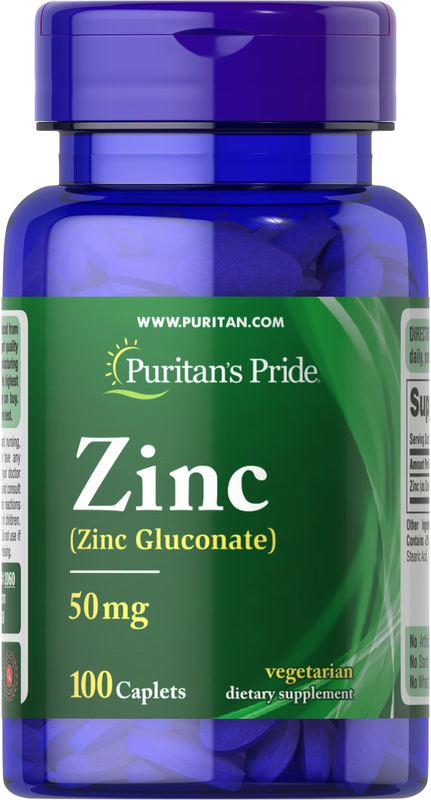 PURITAN'S PRIDE ZINC 50 MG 100 CAPLETS