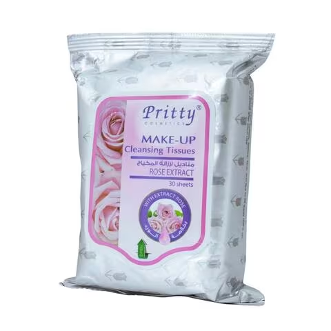 PRITTY MAKE UP CLEANSING TISSUE ROSE 30 SHEETS