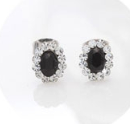 [I141832] 116 18K GOLD PLATED RING BLACK STONE 6MM