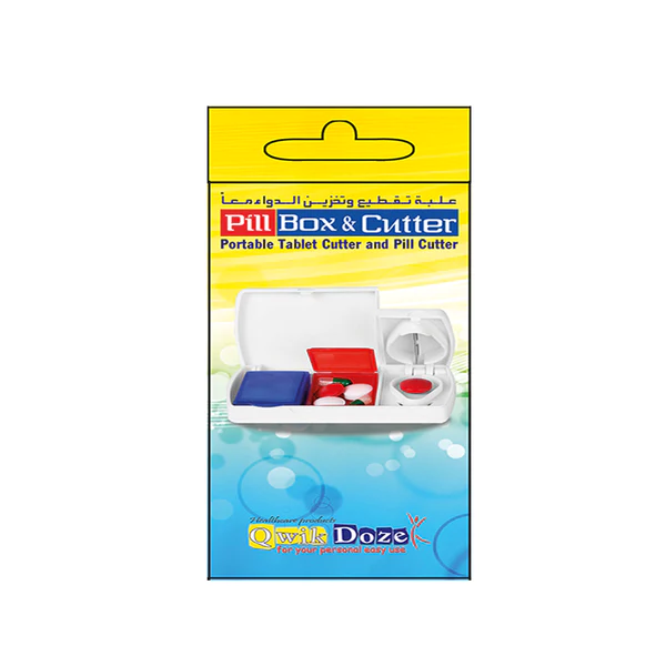 QWIK DOSE PILL BOX WITH CUTTER