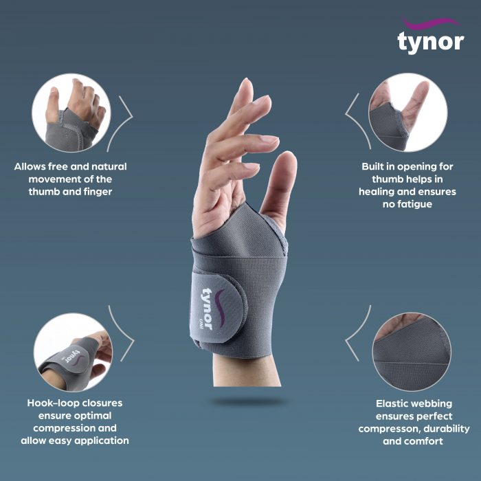 [I141839] TYNOR WRIST BRACE WITH THUMB E 06 UNI