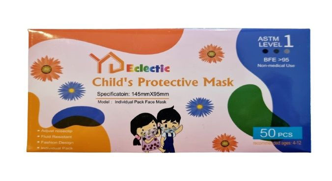 YD ECLECTIC CHILD'S PROTECTIVE BOYS 50 PCS MASK