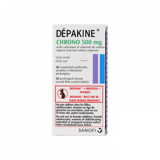 DEPAKINE CHRONO 500 MG 30 TABLETS