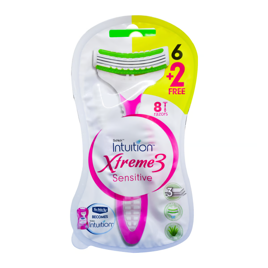 [I141910] شيك اكستريم 3  شفرات حلاقة نسائية للبشرة الحساسة عرض 6+2  قطعة