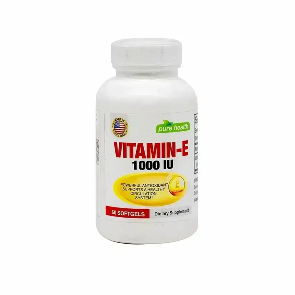 PURE HEALTH VITAMIN E 1000 I.U. 60 SOFTGELS