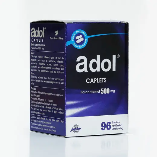 ADOL 500 MG 96 CAPLETS