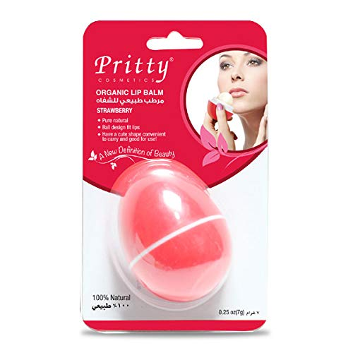 PRITTY COSMETICS ORGANIC LIP BALM STRAWBERRY 7G