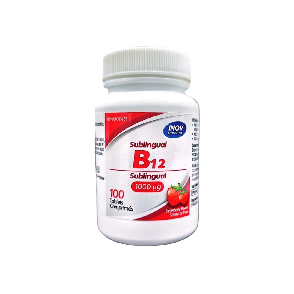 [I142038] INOV PHARMA SUBLINGUAL B12 1000 MCG 100 TABLETS