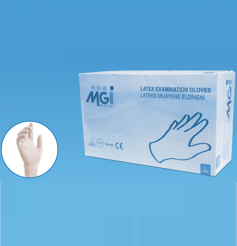 MG LATEX MEDICAL EXAMINATION POWDER FREE GLOVES SMALL