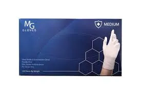 MG LATEX MEDICAL EXAMINATION POWDER FREE GLOVES MEDIUM