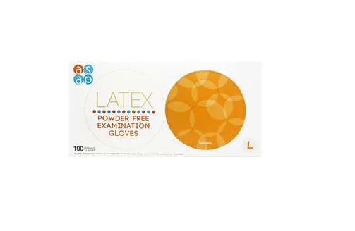 ASAP LATEX EXAMINATION POWDER FREE GLOVES LARGE 100 PCS