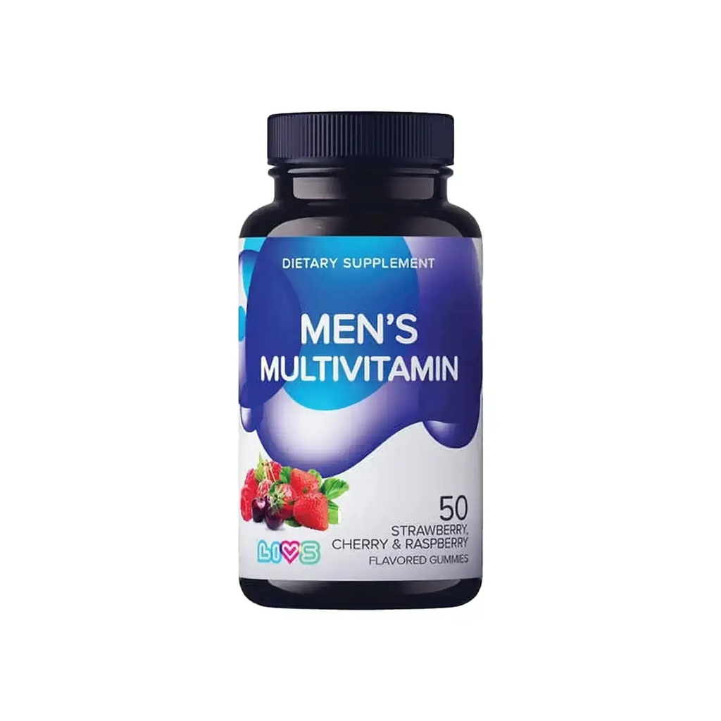 LIVS MEN'S MULTIVITAMIN 50 STRAWBERRY GUMMIES