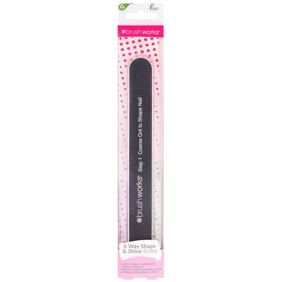 [I142131] BRUSH WORKS 6 WAY SHAPE & SHINE BUFFER NAIL FILE