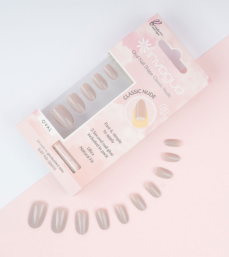 [I142253] INVOGUE COLOURED CLASSIC NUDE NAILS