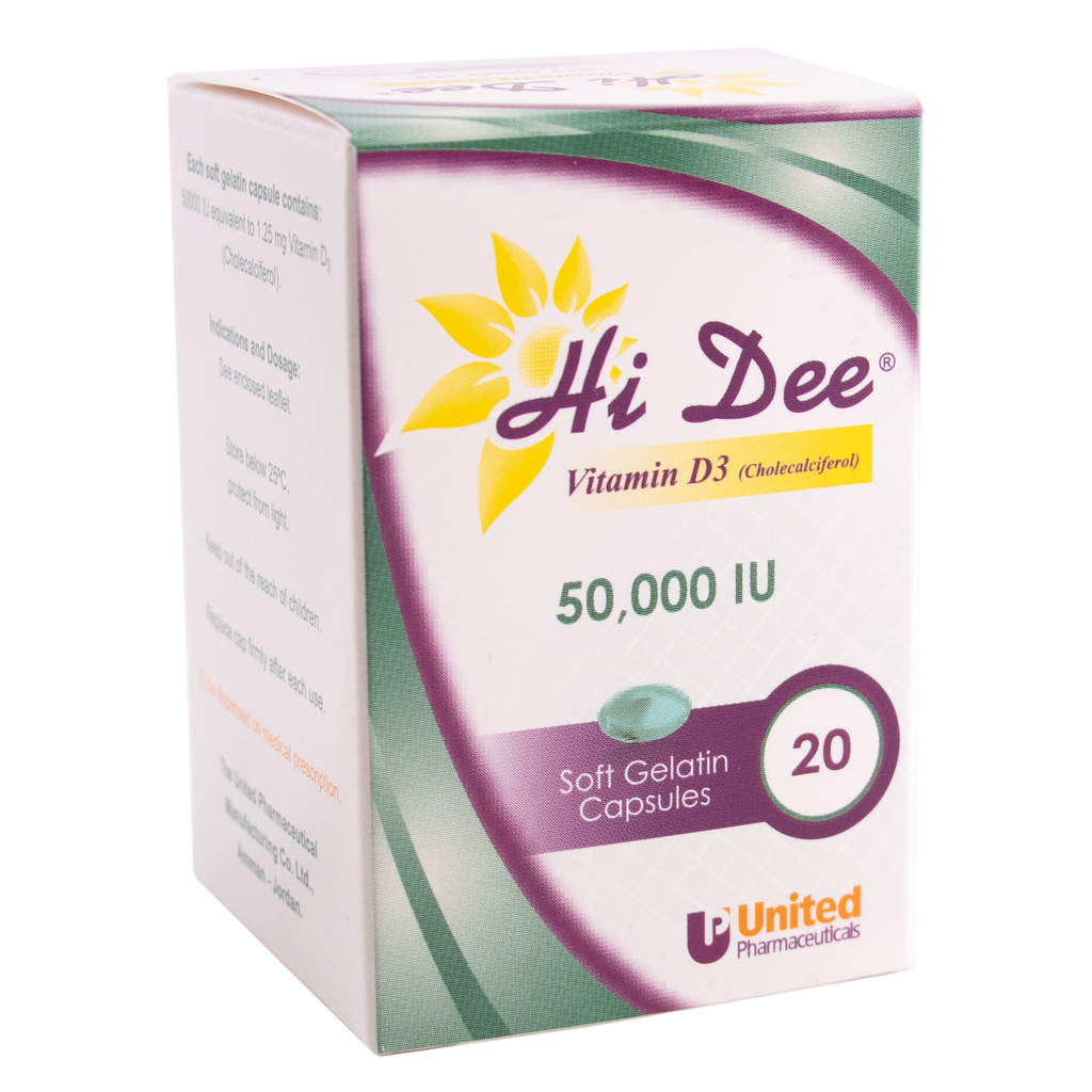 HI DEE VITAMIN D3 50,000 IU 20 SOFT GELATIN CAPSULES