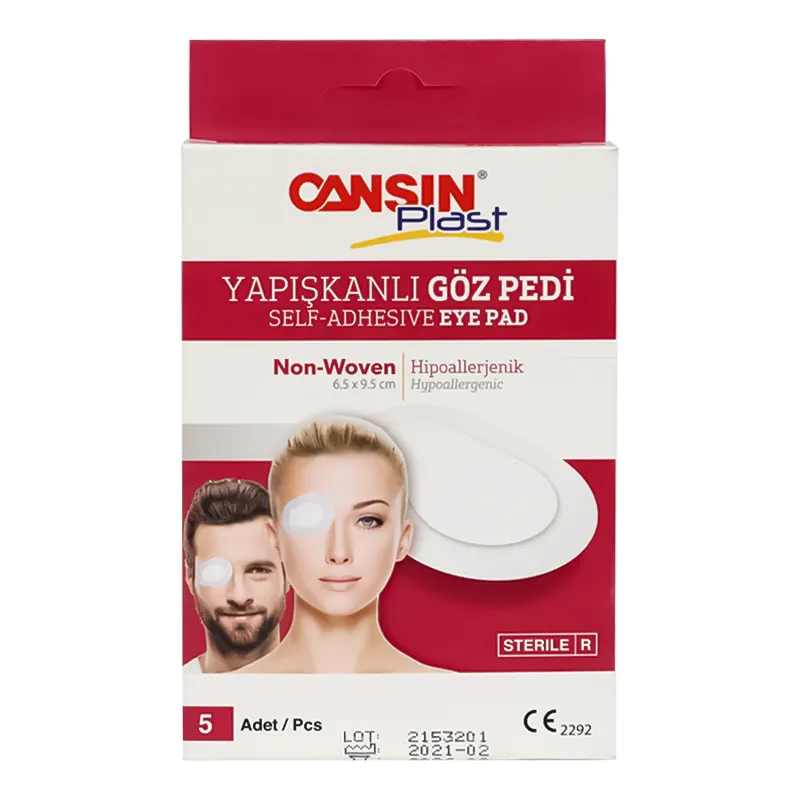 CANSINPLAST SELF-ADHESIVE EYE PAD 6.5X9.5 CM 5PCS