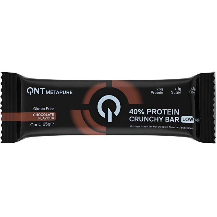 QNT 40% PROTEIN CRUNCHY BAR CHOCOLATE FLAVOUR 65G