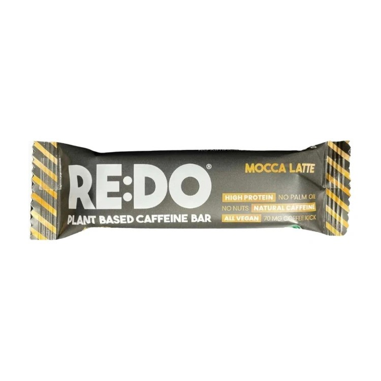 REDO MOCCA LATTE PLANT BASED CAFFEINE PROTEIN BAR 60G